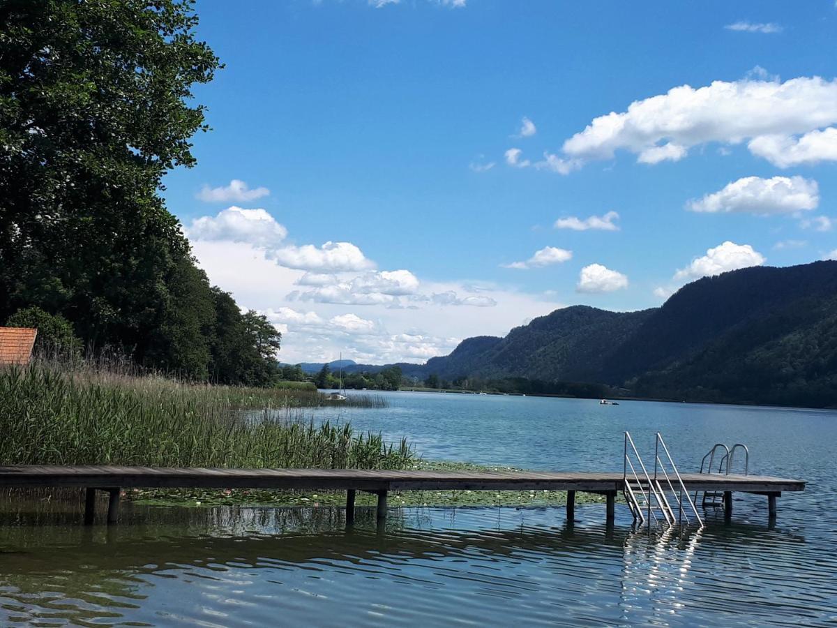 Anna Seeblick Appartement, Haus Haensel&Gretel Am Ossiachersee Mit Direktem Seezugang, Hallenbad, Skiarena Gerlitzen Bodensdorf Kültér fotó