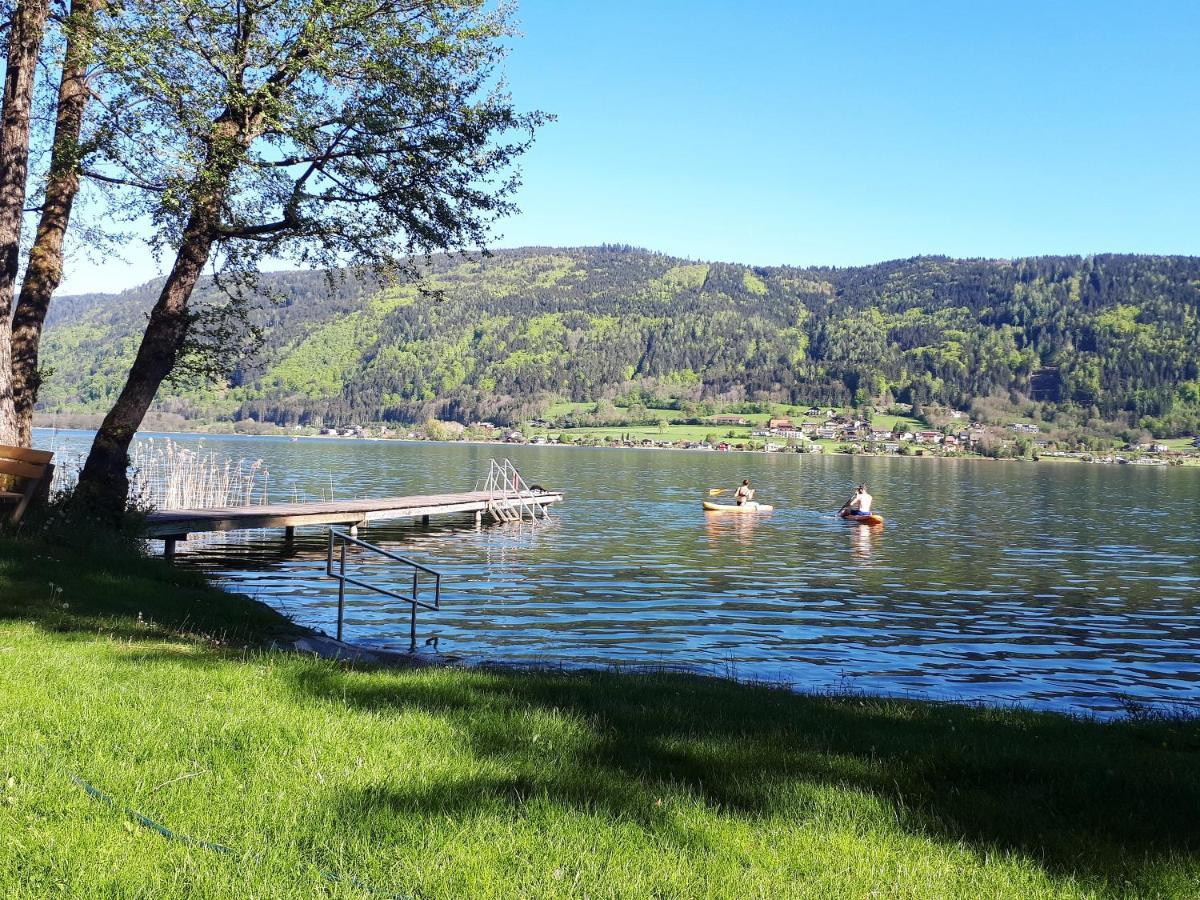 Anna Seeblick Appartement, Haus Haensel&Gretel Am Ossiachersee Mit Direktem Seezugang, Hallenbad, Skiarena Gerlitzen Bodensdorf Kültér fotó